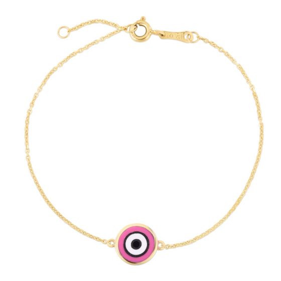 14K Evil Eye Necklace