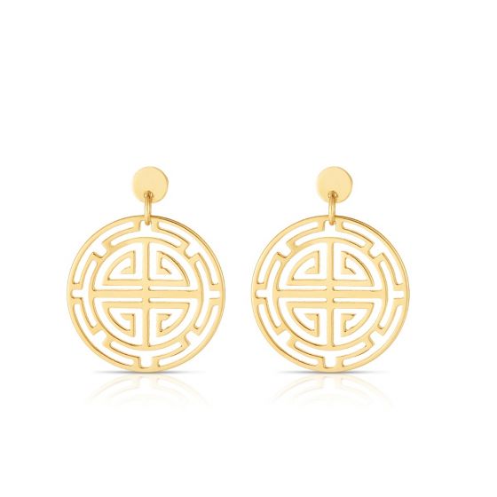 14K Small Longevity Drop Earrings