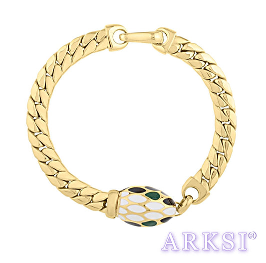 14K SNAKE MIAMI CUBAN BRACELET