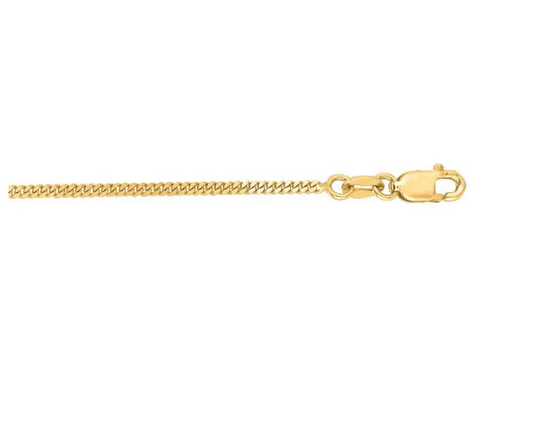 14K Gold 1.4mm Gourmette Chain