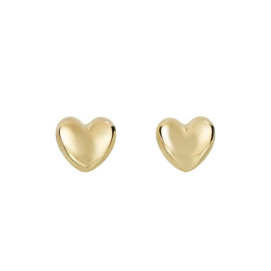 14K Gold Small Heart Post Earring