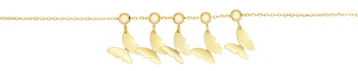 14K Gold Butterfly Slide Necklace